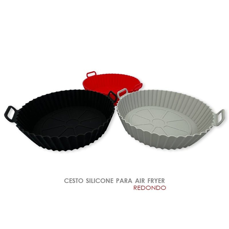 Forro para Fritadeira Forma Silicone Air Fryer Micro-ondas Com Alça